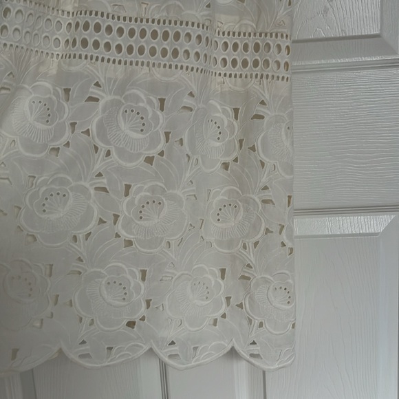 J. Crew Collection Ivory Austrian Eyelet Lace Midi Dress - Picture 10 of 15